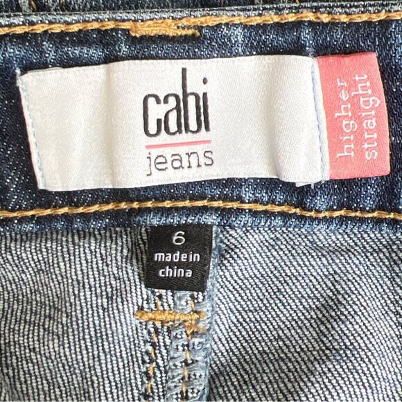 CABI Higher Straight Jeans in Prospector Wash Sz 6 #3940 EUC - Picture 6 of 7